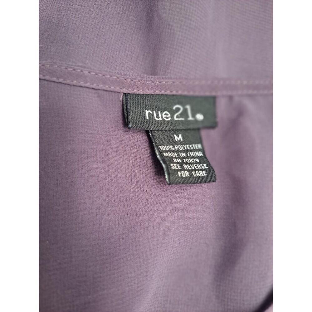 Rue 21 Blouse Women's Size Medium Purple Sheer Sleeveless Round Neck Cocktail - Picture 4 of 4